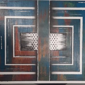 18" x 24" abstract
